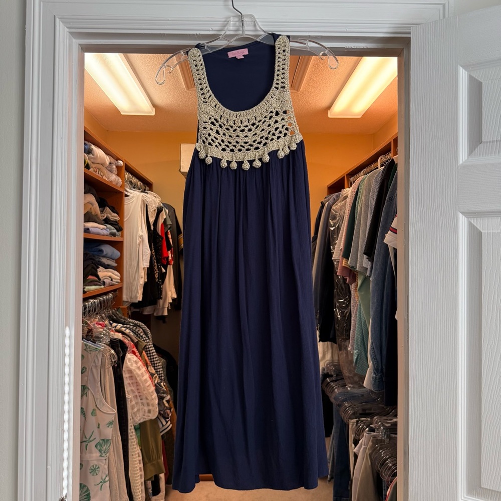 Lilly Pulitzer Navy and Cream Dress